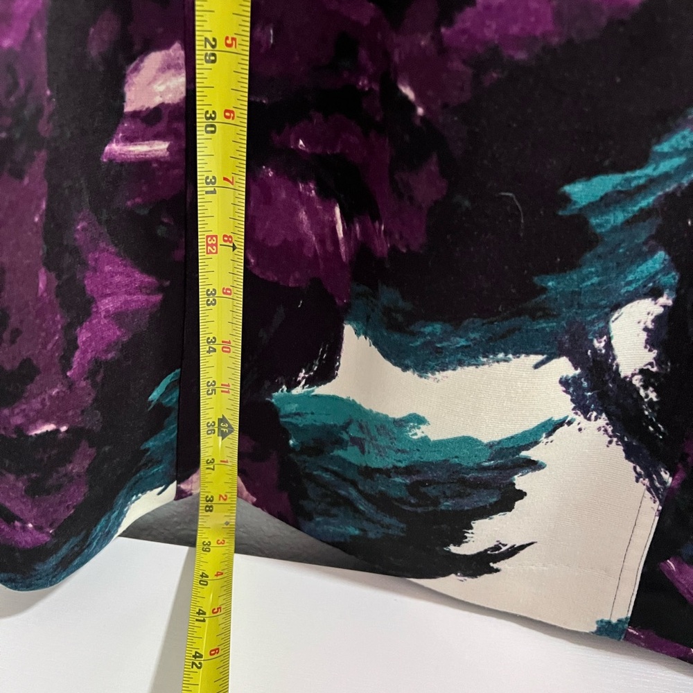 CALVIN KLEIN Women’s Dress Purple Floral Sleeveless Knee Length Sheath Sz M/P - Picture 6 of 9